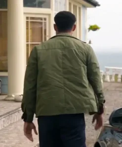 Bad Sisters Matthew Claffin Green Cotton Jacket Back