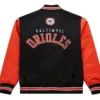 Baltimore Orioles Primetime Vintage Logo Satin Varsity Jacket Back