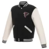 Barney Atlanta Falcons Black and White Varsity Jacket