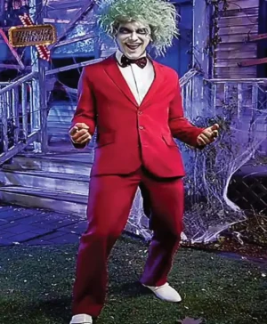 Beetlejuice Michael Keaton Joker Red Buttoned Suit