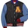 Blind for Love Varsity Bomber WoolLeather Jacket