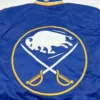 Buffalo Sabres Royal Snap Up Varsity Satin Jacket Back