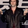 Bullet Train Premiere Aaron Taylor-Johnson Black Leather Jacket