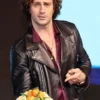Bullet Train Premiere Aaron Taylor-Johnson Black Leather Jacket For Sale