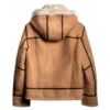 Buy B3 Fur Aviator Shearling Suede Brown Leather Jacket For Men And Women