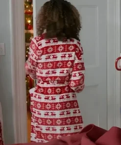 Buy Believe in Christmas Meghan Ory Christmas Red And White Fur Robe For Unisex