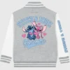 Buy Disney Lilo And Stitch Grey And White Letterman Varsity Jacket