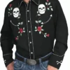 Buy Mr McMahon Season 01 Jimmy Hart Skull And Roses Black Shirt For Men And Women