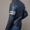 Buy Now Biker Pure Blue Leather Jacket For Men And Women