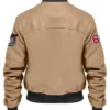 Buy Stegaro Beige Leather Bomber Jacket For Men And Women
