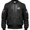 Buy Stegaro Bomber Leather Black Jacket For Men And Women