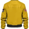 Buy Stegaro Yellow Bomber Leather Jacket For Men And Women