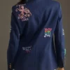 Buy The Today Show Jill Martin Blue Embroidered Blazer For Men And Women
