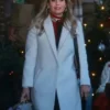 Candace Cameron Bure Home Sweet Christmas 2024 White Trench Coat