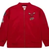 Chicago Bulls Vintage Red Lightweight Satin Bomber Jacket