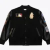 Chicago Cubs Black Out Vintage Logo Varsity Jacket