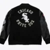 Chicago White Sox Black Out Vintage Logo Varsity Jacket Back
