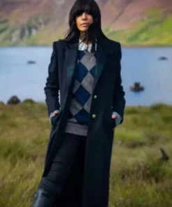 Claudia Winkleman The Traitors UK 2024 Blue Trench Coat