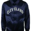 Cleveland Indians 1938 Navy Satin Windbreaker Jacket