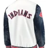 Cleveland Indians The Legend White and Navy Satin Jacket Back
