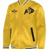 Colorado Buffaloes Gold Satin Letterman Jacket