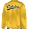 Colorado Buffaloes Gold Satin Letterman Jacket Back
