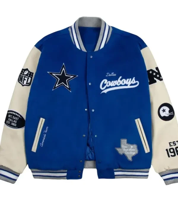 Dallas Cowboys America’s Team Blue Letterman Jacket