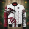 Danny Atlanta Falcons Graphic Balls Printed Zip Bomber Jacket