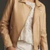 Days Of Our Lives Catherina Greene Beige Leather Jacket For Sale