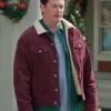 Deck the Walls 2024 Wes Brown Maroon Shearling Jacket