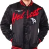 Dodge Hellcat Flame Black Varsity Satin Jacket