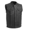 Downside Leather Black Vest