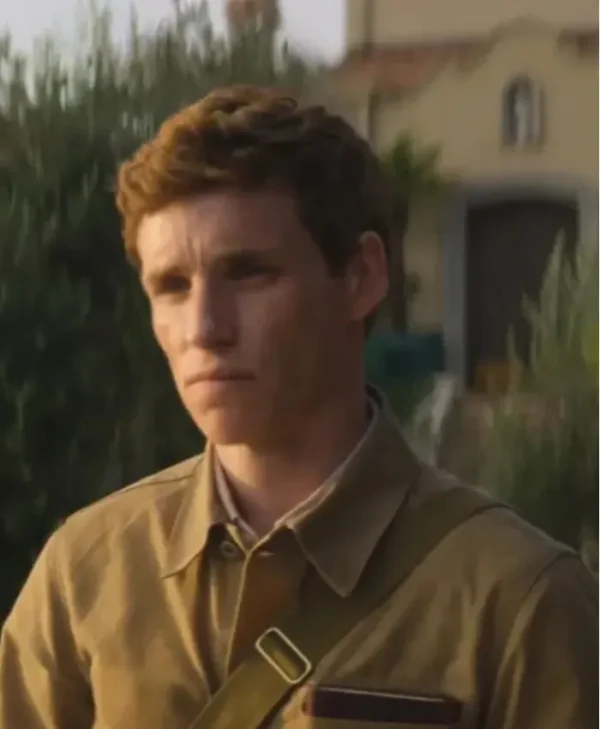 Eddie Redmayne The Day of the Jackal Brown Cotton Jacket