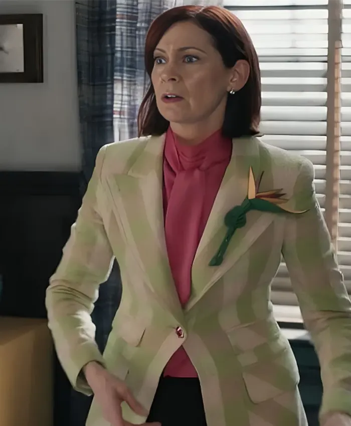 Elsbeth S02 Carrie Preston Plaid Blazer For Sale