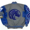 FSU Broncos Ole Skool Wool Grey Varsity Jacket Back