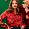 Five Gold Rings Audrey Moss Red Shirt