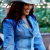 Garcelle Beauvais Real Housewives of Beverly Hills S14 Blue Denim Blazer