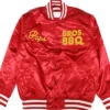 Headgear Classics Bros Bbq Red Satin Varsity Jacket