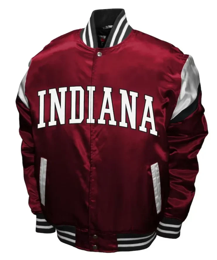 Indiana Hoosiers Power Burnt Crimson Satin Jacket