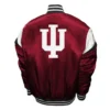 Indiana Hoosiers Power Burnt Crimson Satin Jacket Back