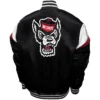 Iowa Hawkeyes Power Black Satin Jacket Back