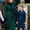 Kate Middleton Christmas Morning Service Green Coat
