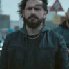 Kraven The Hunter 2024 Christopher Abbott Black Leather Jacket For Sale