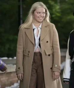 Leighton Murray The Sex Lives of College Girls S02 Brown Wool Coat