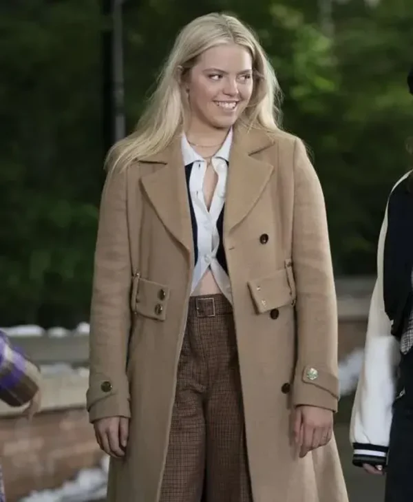 Leighton Murray The Sex Lives of College Girls S02 Brown Wool Coat