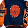 Lincoln Lions Ole Skool Wool Bomber Letterman Jacket Back
