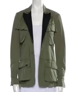 Liz Utility Shrinking S02 Green Jacket For Sale