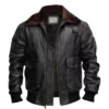 Mens G-1 Flight Distressed Vintage Bomber Jacket