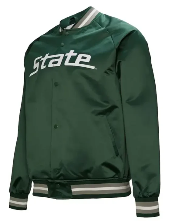 Michigan State Spartans Lightweight Green Satin Jacket