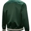 Michigan State Spartans Lightweight Green Satin Jacket Back
